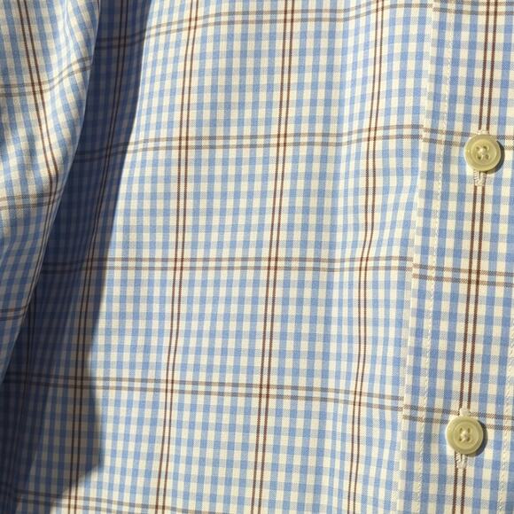 Vintage Brooks Brothers Blue Plaid The Original Polo Shirt Button Down Mens Sz L - Picture 3 of 11